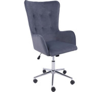 Офисное кресло AksHome Bella XL chrome Kiton 713 Graphite велюр/графит