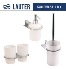 Набор аксессуаров для ванной Lauter 21SH2081 + 21SH42091 + 21SH2111 Chrome, 3 предмета