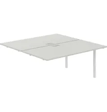 Офисный стол Norden 320х163.8х75 SG.219.SH.44.WH белый/серый бархат