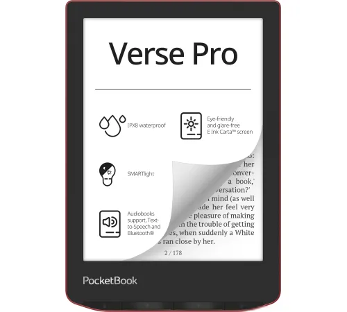 Электронная книга PocketBook A4 634 Verse Pro страстно-красный
