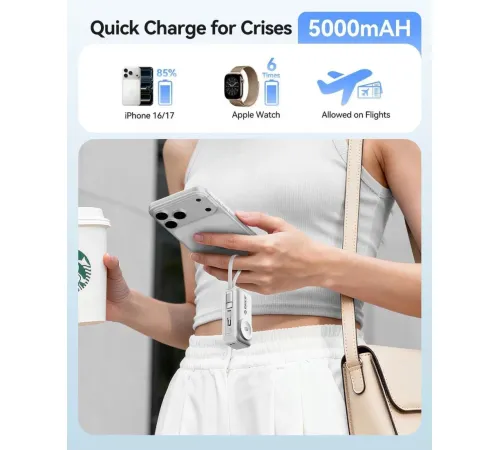 Внешний аккумулятор Orico S18-A 5000mAh серебристый