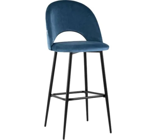 Стул Stool Group Меган велюр барный пыльно-синий
