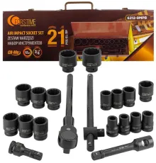 Набор трещотка с головками Forstime FT-6212-9MPB 21 предмет