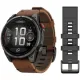 Умные часы Garmin Fenix 8 Pro 47 мм карбоновый серый, коричневый кожаный ремешок