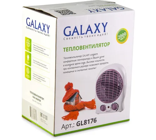 Тепловентилятор Galaxy Line GL8176 белый/сиреневый