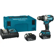 Дрель-шуруповерт Makita DDF489RTJ с 2-мя АКБ, кейс