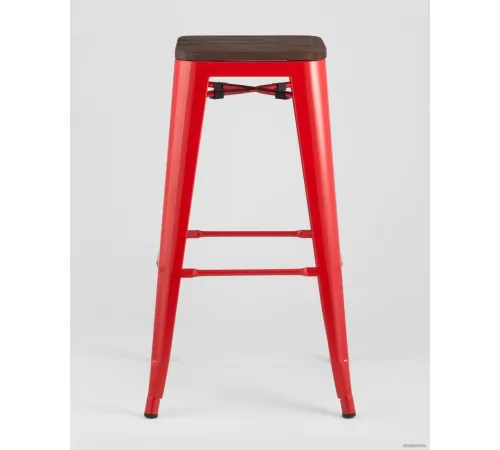 Табурет Stool Group TOLIX WOOD барный красный глянцевый