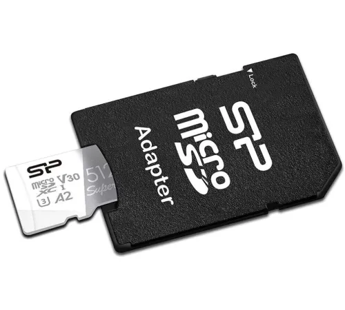 Карта памяти Silicon-Power Superior microSDXC SP512GBSTXDA2V20SP 512GB с адаптером