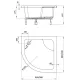 Душевой поддон Deante Deep 90x90 KTD 041B