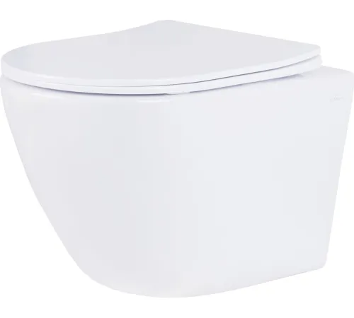 Унитаз подвесной Roxen Antares Tornado в комплекте с инсталляцией StounFix Dual Fresh 6 в 1 868612 кнопка: оружейная сталь матовая