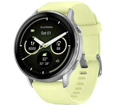 Умные часы Garmin Venu 4 45 мм серебристый/желтый