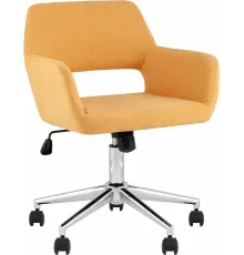 Офисное кресло Stool Group Ross Chrome 50-7 рогожка, желтый