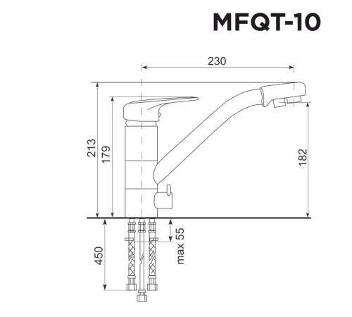 Смеситель MAUNFELD MFQT-10LBG светло-бежевый