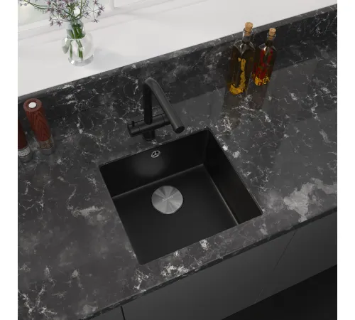 Кухонная мойка ZorG Fast 44 Premium black metallic