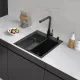 Кухонная мойка ARFEKA Eco AR мойка 450*500, коландер G, дозатор Black Decor