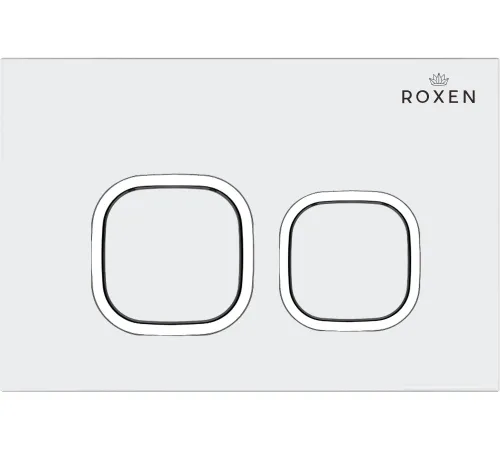 Унитаз подвесной Roxen Cube Bidet в комплекте с инсталляцией StounFix Dual Fresh 6 в 1 542448 кнопка: белый глянец