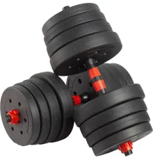 Набор гантелей с грифом для штанги VictoryFit VF-DC300 2x15 кг