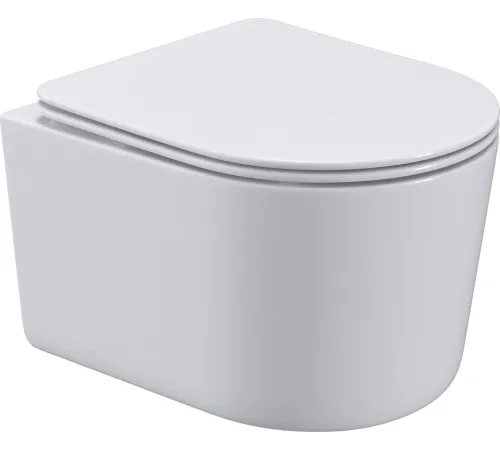 Унитаз подвесной Roxen Simple Compact в комплекте с инсталляцией StounFix Dual Fresh 6 в 1 868569 кнопка: сатин матовая
