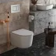 Унитаз подвесной Roxen Simple compact в комплекте с инсталляцией StounFix Dual Fresh 6 в 1 968486 кнопка: сатин