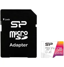 Карта памяти Silicon-Power Elite microSDXC SP128GBSTXBV1V20SP 128GB с адаптером