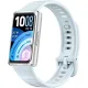 Фитнес-браслет Huawei Band 11 Pro серебристый, с голубым силиконовым ремешком, международная версия