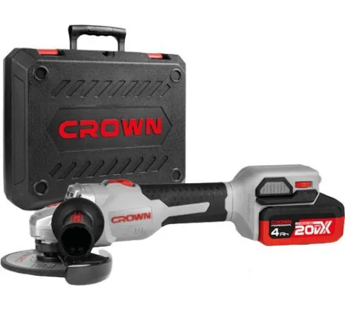 Угловая шлифмашина Crown CT23008-125HX-4 BMC с 2-мя АКБ