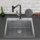 Кухонная мойка Roxen Snake 560220-50-S 50*48 сатин/текстурная поверхность с коландером и дозатором