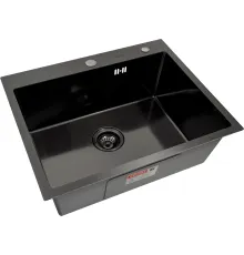 Кухонная мойка ARFEKA Eco AR 600*500 Black PVD Nano Decor Millet Grains