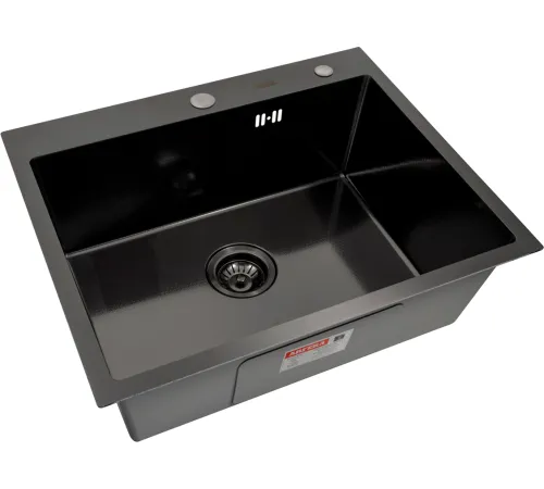Кухонная мойка ARFEKA Eco AR 600*500 Black PVD Nano Decor Millet Grains