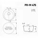 Кухонная мойка Practik PR-M 475-004 черный оникс