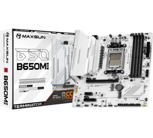Материнская плата Maxsun Terminator B650M WiFi Ice