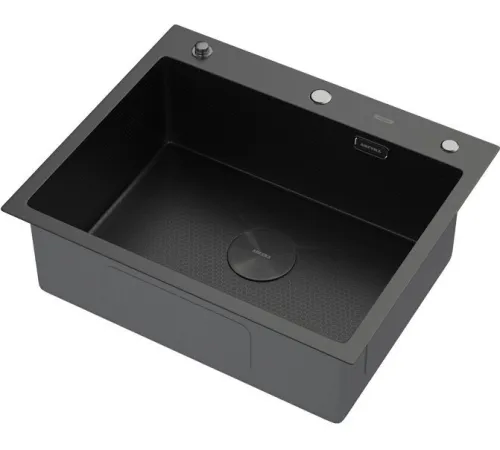 Кухонная мойка ARFEKA ECO AR мойка 600*500 POP-UP, коландер F, дозатор BLACK DECOR