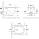 Унитаз подвесной Roxen Antares Tornado Long 530205-01GM-L