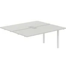 Офисный стол Norden 320х143.8х75 SG.216.SH.63.WH белый/серый бархат