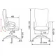 Кресло Norden IQ CX0898H-1-60 черный/серо-голубой