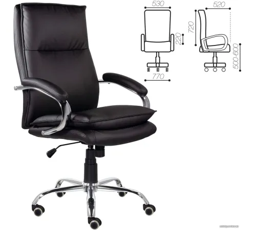 Офисное кресло Brabix Premium Cuba EX-542 экокожа/черный