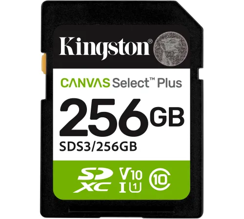 Карта памяти Kingston Canvas Select Plus SDXC 256GB SDS3/256GB