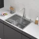 Кухонная мойка ARFEKA ECO AR мойка 600*500, коландер F, дозатор SATIN DECOR VOLCANIC