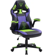 Игровое геймерское кресло FLOKY Asgard Purple-Green фиолетовый/зеленый