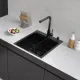 Кухонная мойка ARFEKA ECO AR мойка 450*500, коландер F, дозатор BLACK DECOR MILLET