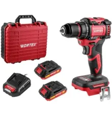 Дрель-шуруповерт Wortex BD 2025 DLi 1329837 с 2-мя АКБ, кейс