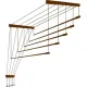 Сушилка для белья Comfort Alumin Потолочная Алюминиевая Bronze Style 5 прутьев 2.0м бронзовый