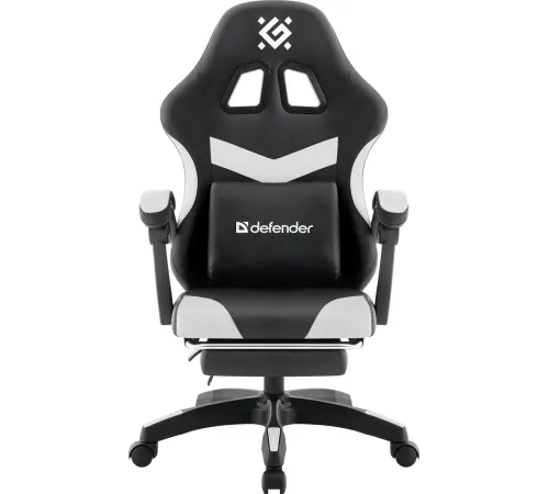 Игровое геймерское кресло Defender Runa Pro черный/белый