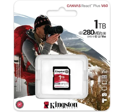 Карта памяти Kingston Canvas React Plus SDXC 1TB SDR2V6/1TB