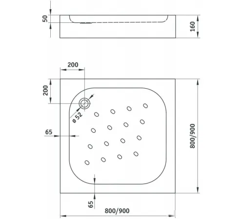 Душевой поддон Deante Corner 90x90 KTC 041B