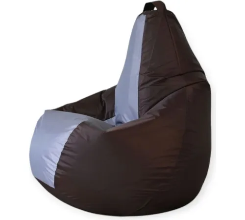 Кресло-мешок Mio Tesoro Груша Kombo XXL GF-130x85-SHS шоколад/серебристый