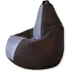 Кресло-мешок Mio Tesoro Груша Kombo XXL GF-130x85-SHS шоколад/серебристый