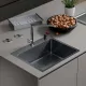 Кухонная мойка Roxen Simple 560220-60B PVD графит с коландером и дозатором