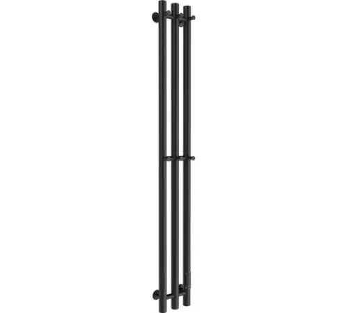 Полотенцесушитель Маргроид Ferrum Inaro СНШ 80x6x12 6 крючков, Черный матовый, скрытого монтажа, таймер справа