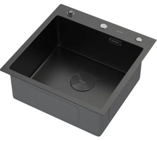 Кухонная мойка ARFEKA Eco AR 500*500 POP-UP BLACK PVD NANO